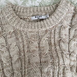 NAKD Cream Cable Knit Sweater